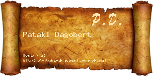 Pataki Dagobert névjegykártya
